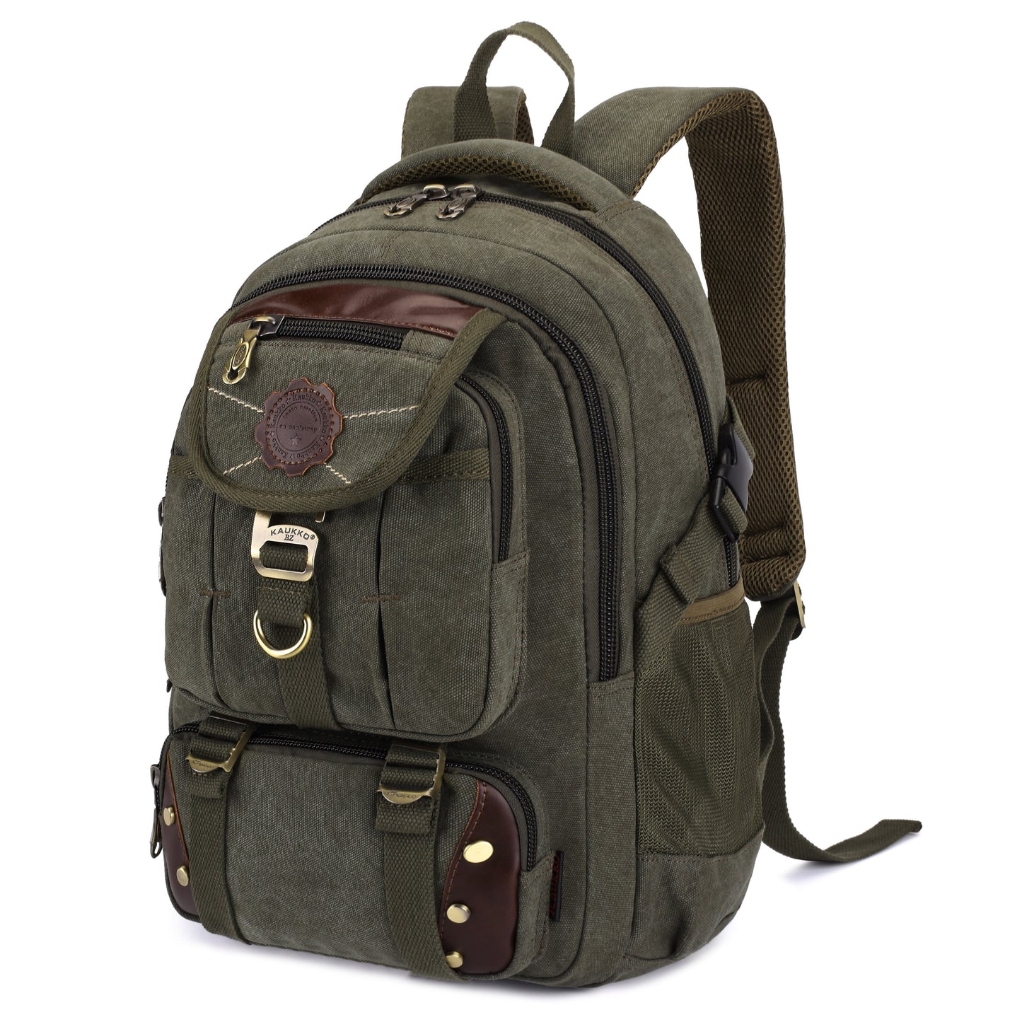Men Canvas Backpack Rucksack Bag Camping Travel School Satchel Outdoor
