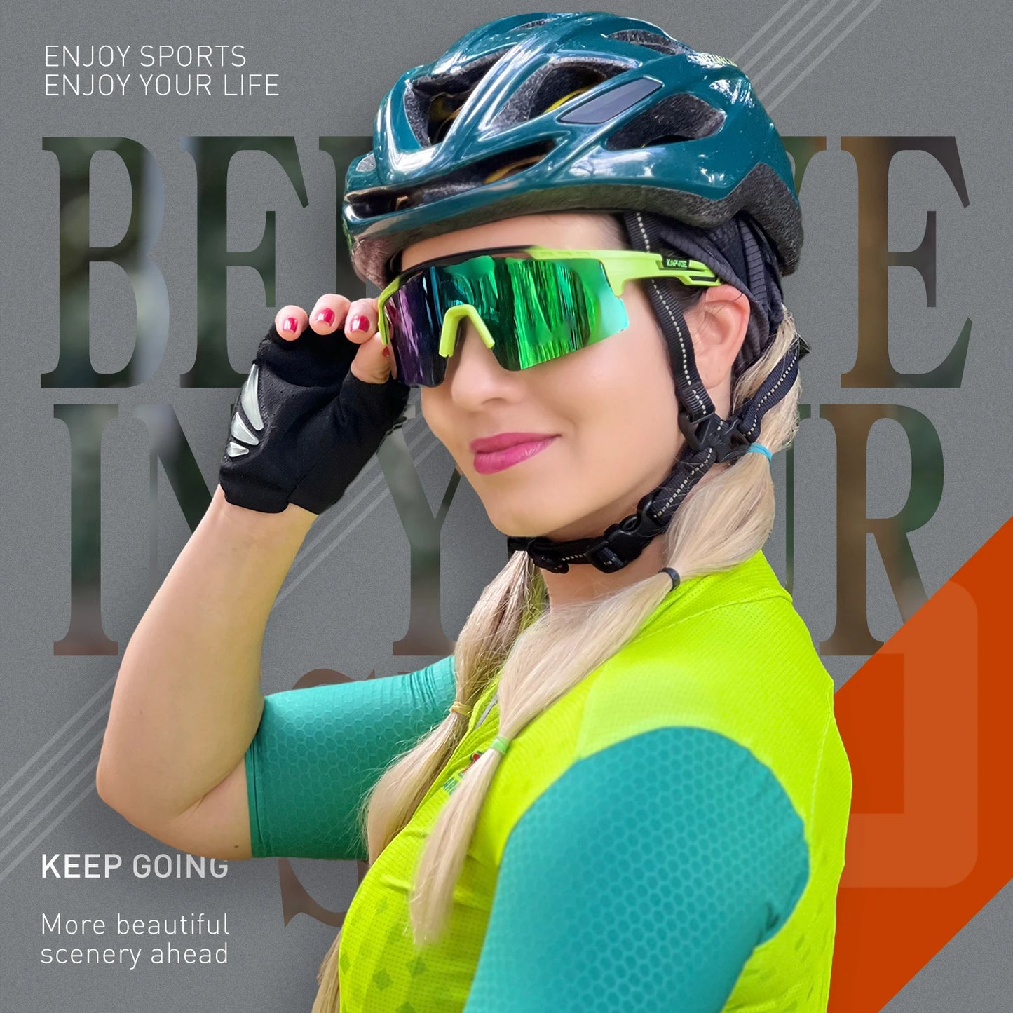 Cycling Sunglasses UV400 Cycling Glasses Polarized Built-in Myopia Frame Man Bicycle Eyewear Outdoor MTB Bike Goggles