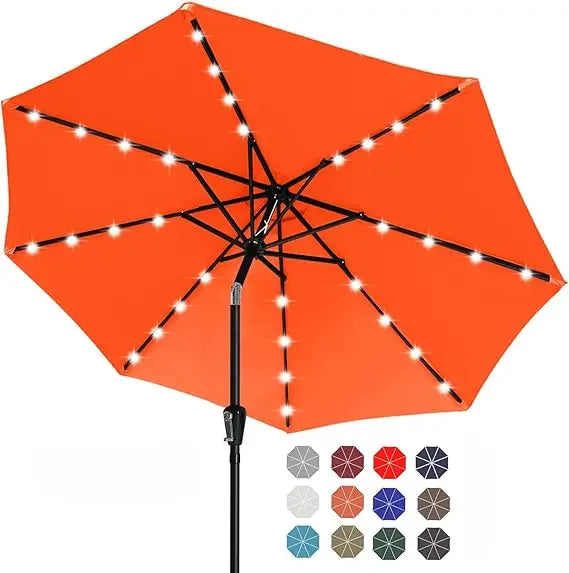 15FT Double-Sided Aluminum Table Patio Umbrella Garden Large Umbrella,Swimming Pool, Green