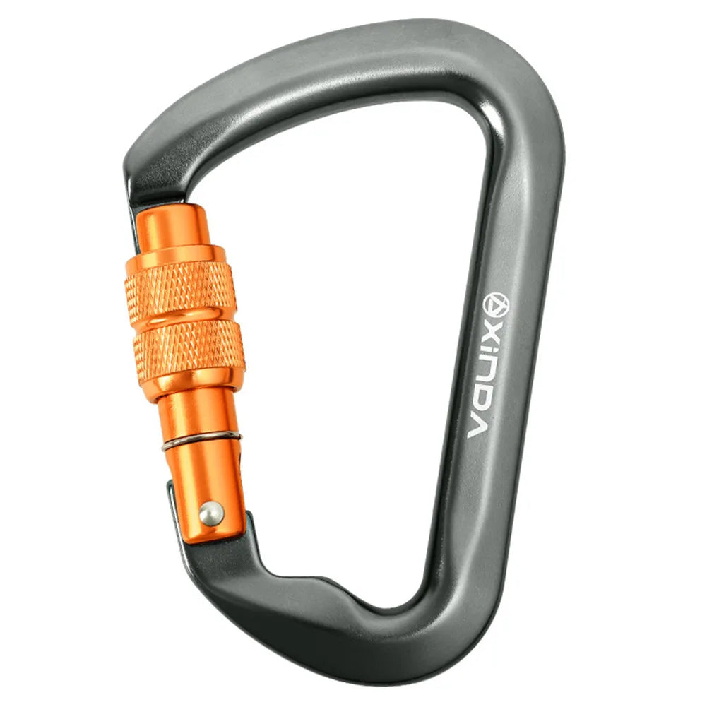 Climbing Carabiner Heavy Duty D-Shaped Carabiners Mountain Caribiniers for Rock Climbing Rappelling and Mountaineering
