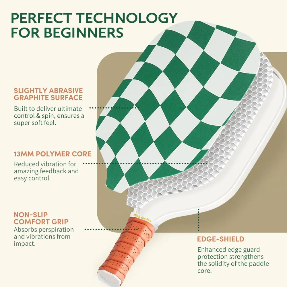 New Upgraded Pickleball Paddles Set of 2/4- USAPA Approved Graphite/Fiberglass Pickleball Racket, 2 Pickleball Rackets