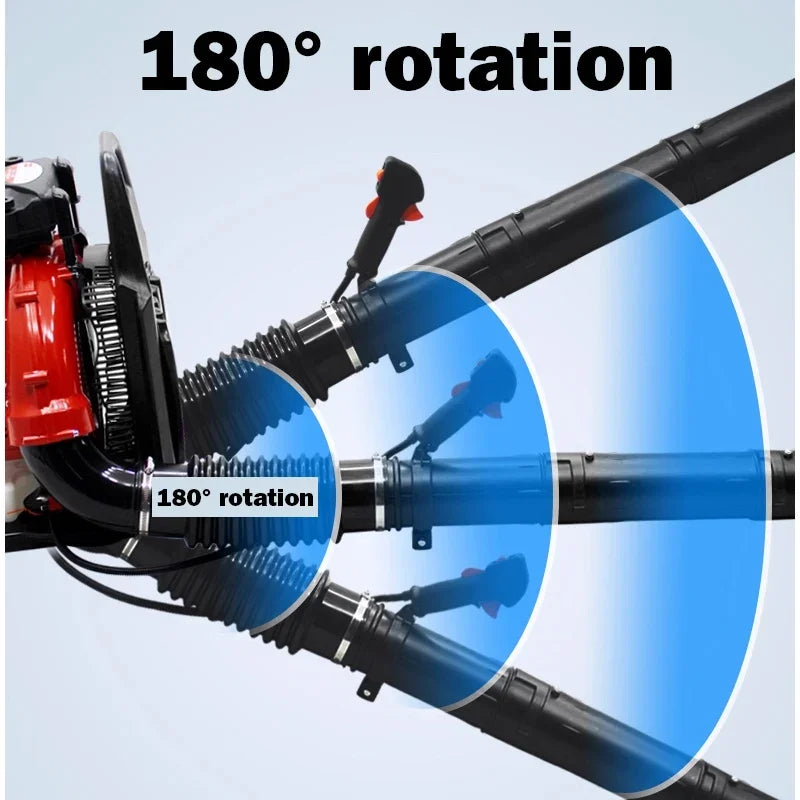 3500W Backpack Gas Leaf Blower Professional Air Blower Machine 2-stroke Backpack Blower Petrol Garden Blower for Snow and Leaves