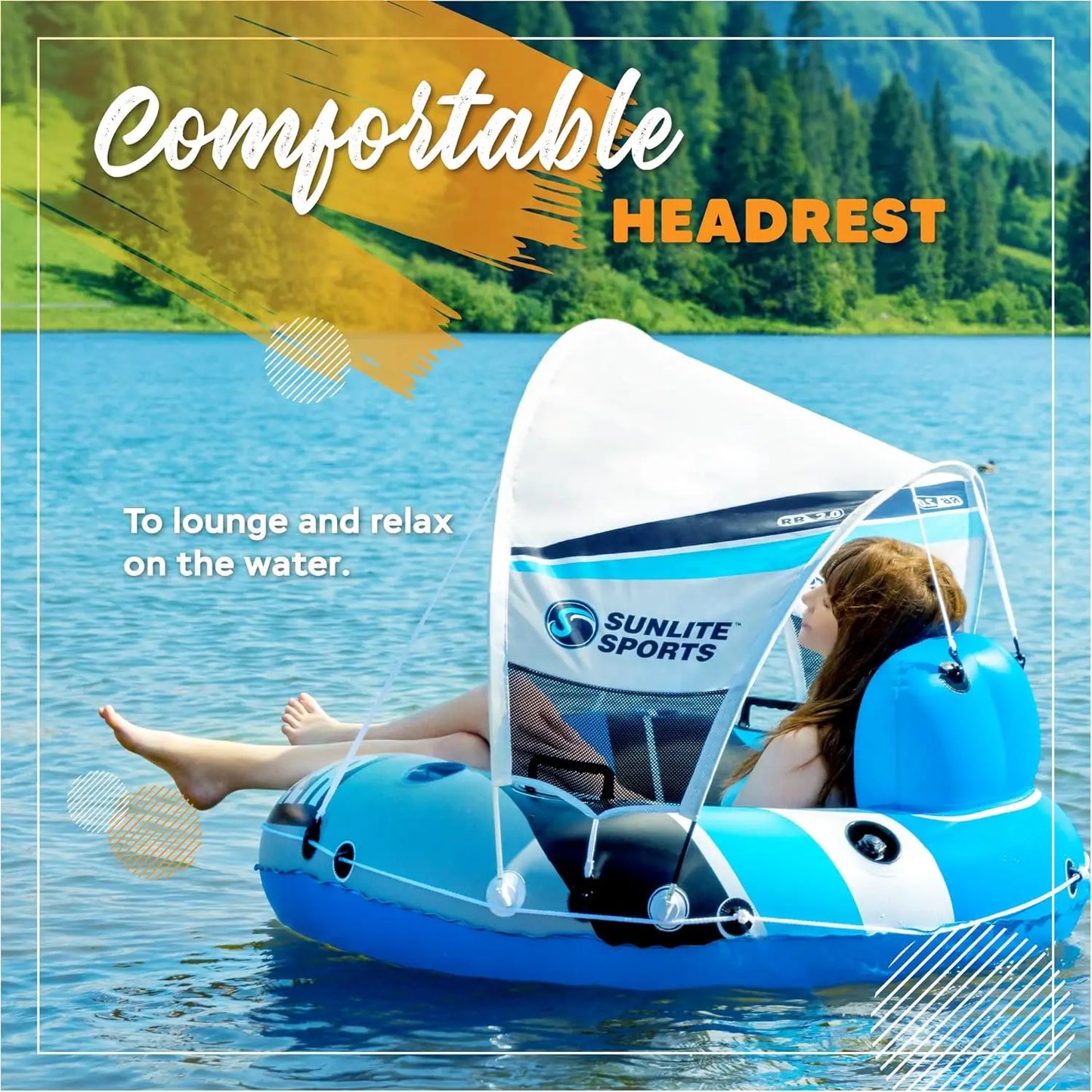 2025 New Upgraded Heavy Duty River Tube Inflatable Premium Water Float to Lounge Above Lake and River Outdoor Water Raft Sport