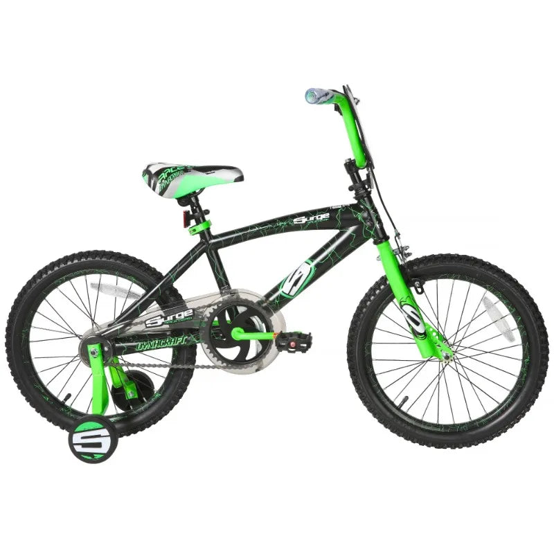 18" Boys BMX Bike, Children Age 6-9 Years, Green
