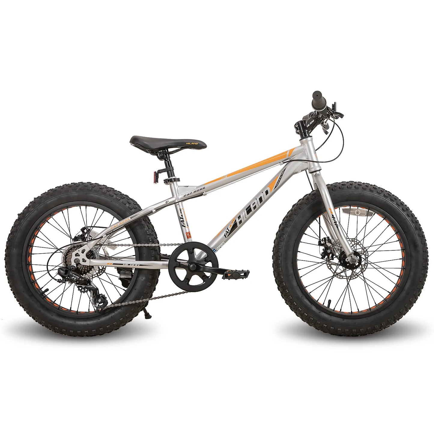 20 Inch Kids' Bicycles Fat Tire Mountain Bike for Age 5 + Years, Shimano 7-Speed, Dual-Disc Brake,Kids Beach Bicycle