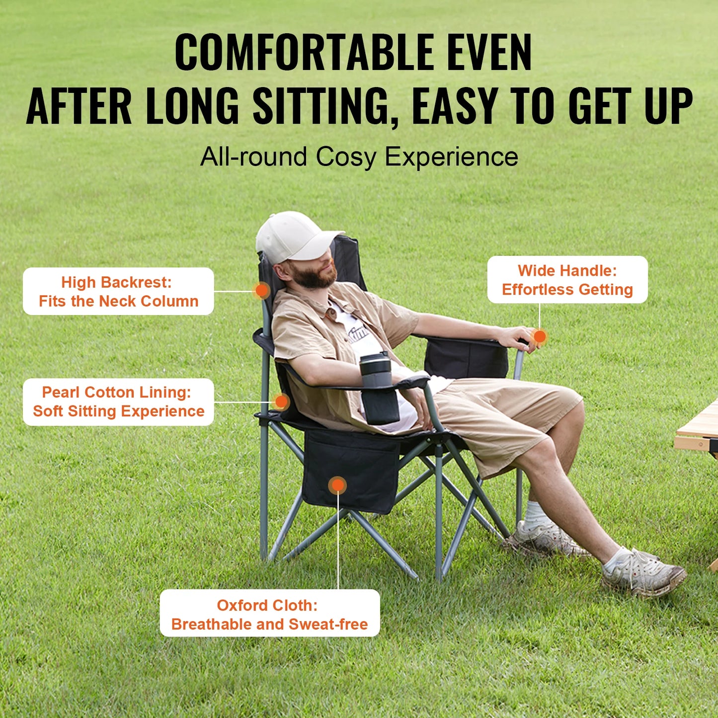 Outdoor Camping Chair 350lbs High Load Ultralight Folding Chair Portable Beach Hiking Picnic Travel Seat Fishing Tool