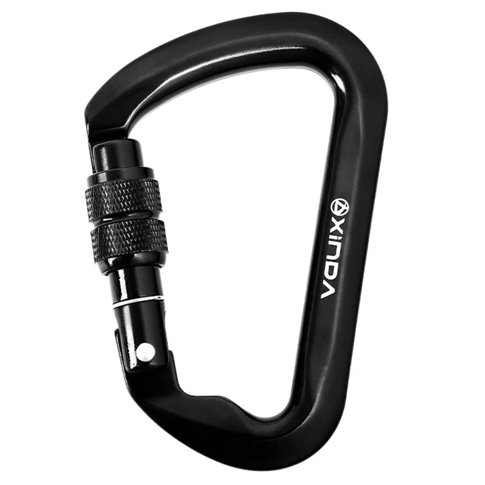 Climbing Carabiner Heavy Duty D-Shaped Carabiners Mountain Caribiniers for Rock Climbing Rappelling and Mountaineering