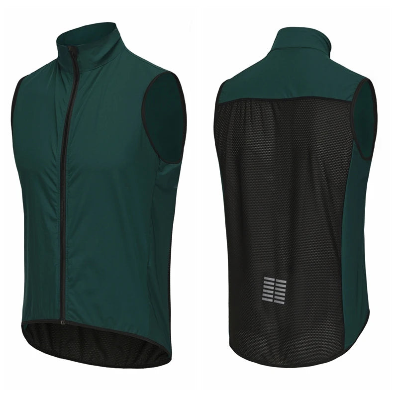 Men Jerseys Windproof Waterproof Lightweight Cycling Sleeveless Jacket Mtb Bike Uniform Bicycle Jersey Clothing Vest