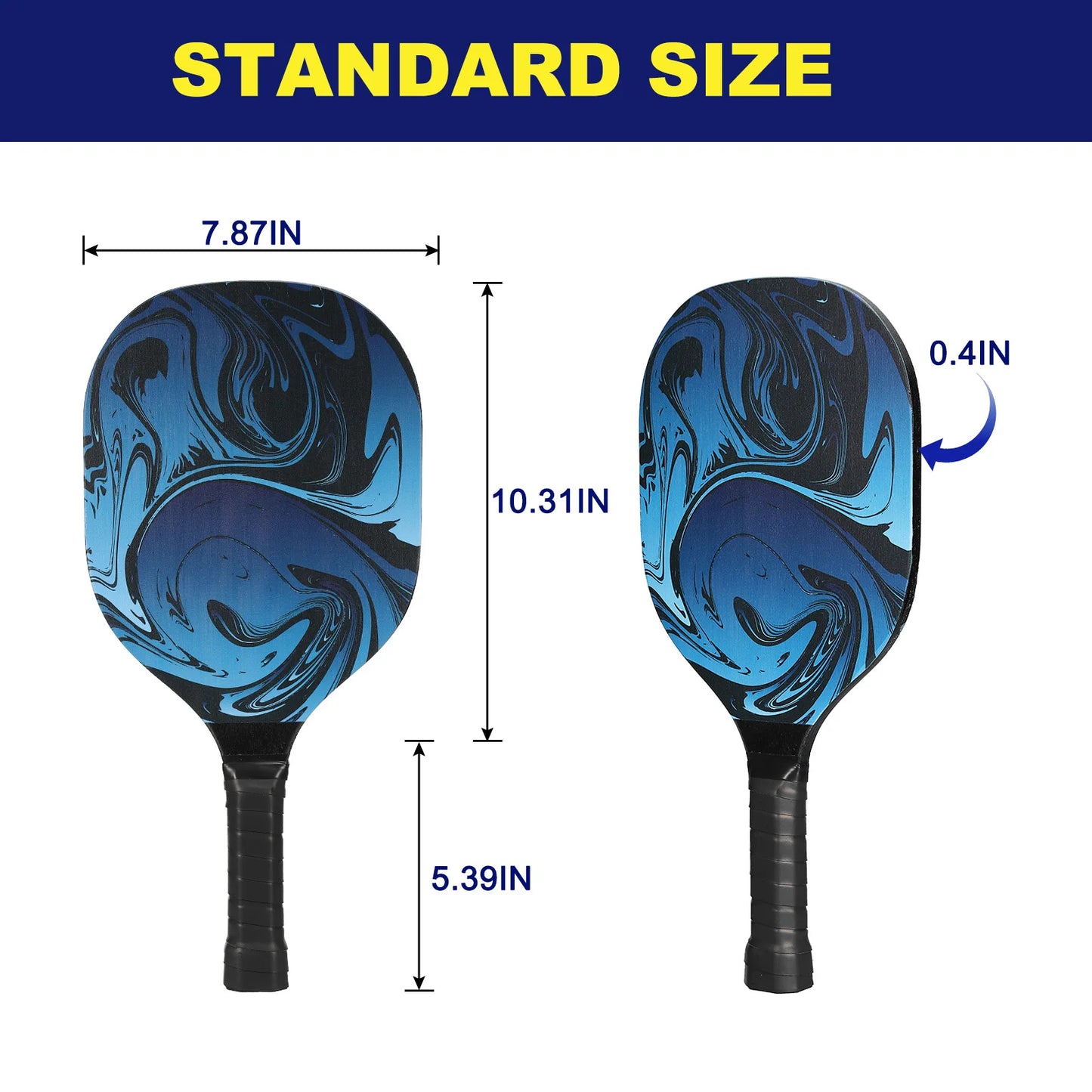 Pickleball Paddles Set with 4 Premium Wood Pickleball Rackets with Cushion Grip 4 Pickleball Ball 4 Cooling Towels and Carry Bag