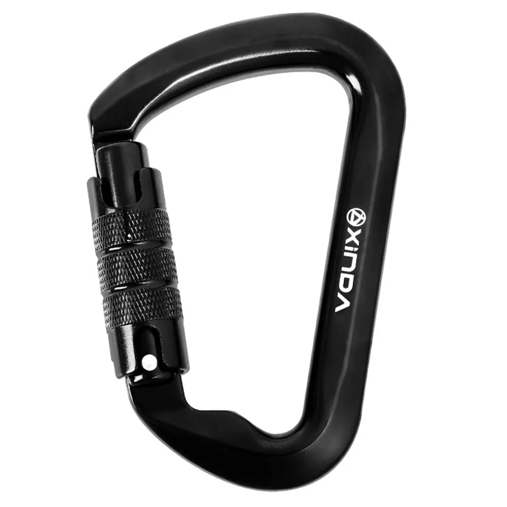 Climbing Carabiner Heavy Duty D-Shaped Carabiners Mountain Caribiniers for Rock Climbing Rappelling and Mountaineering