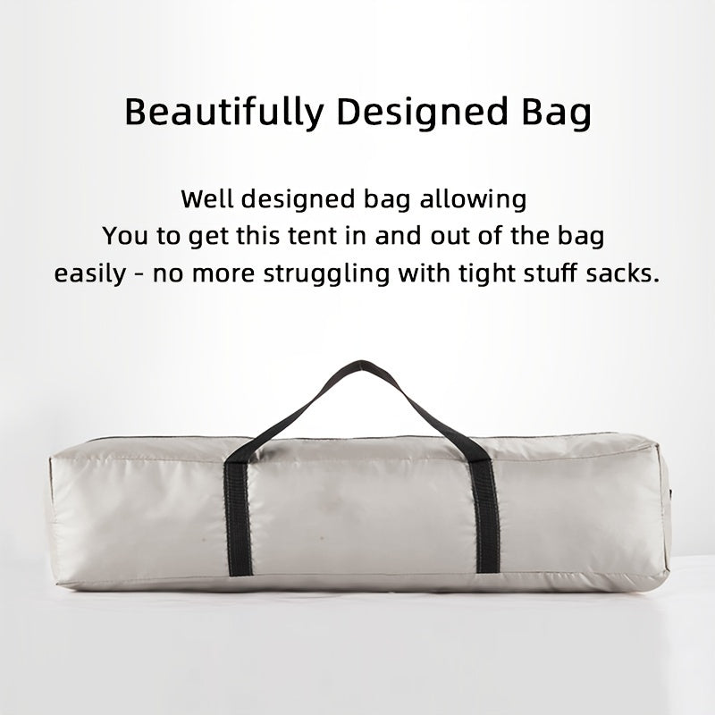 4-Person -Weather Automatic -Up Camping Tent - Heavy-Duty Portable Outdoor Tent Suitable for 4 People, Windproof & Sunproof, Setup/Dismantle, Spacious Oval, - Use for, RV, Backyard (Grey)