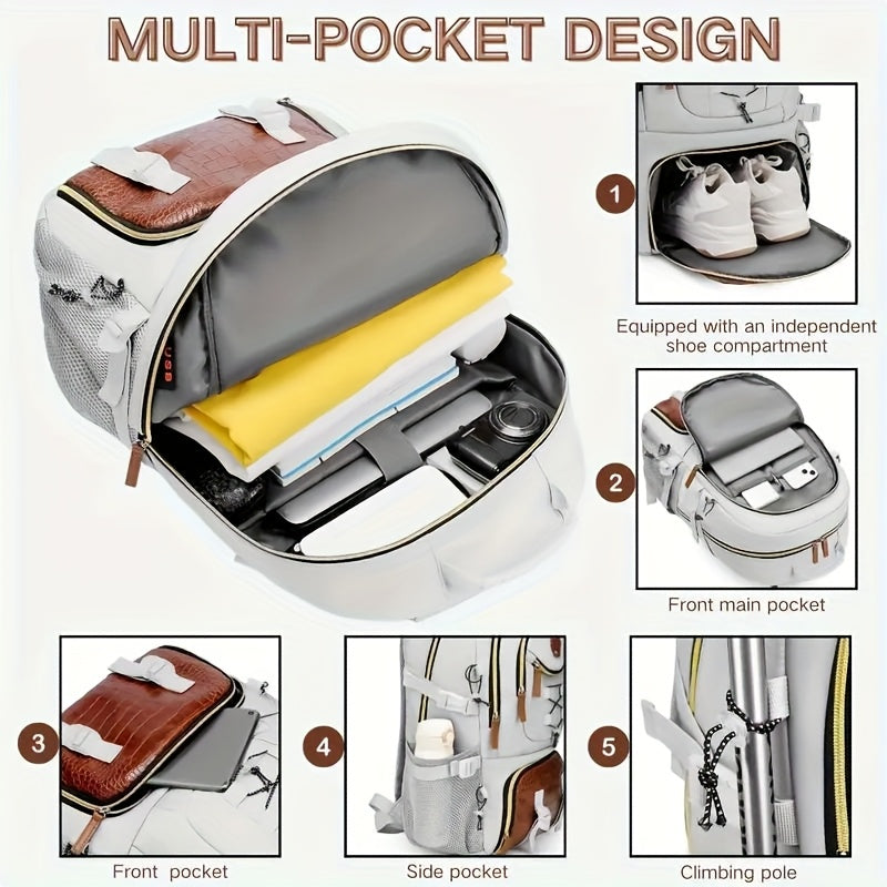 Outdoor Travel Backpack, Large Capacity Sports Camping Backpack, Unisex Laptop Backpack, with Shoe Warehouse, Schoolbag, Computer Backpack Travel Business Casual Backpack, Easter Valentine's Day Gift