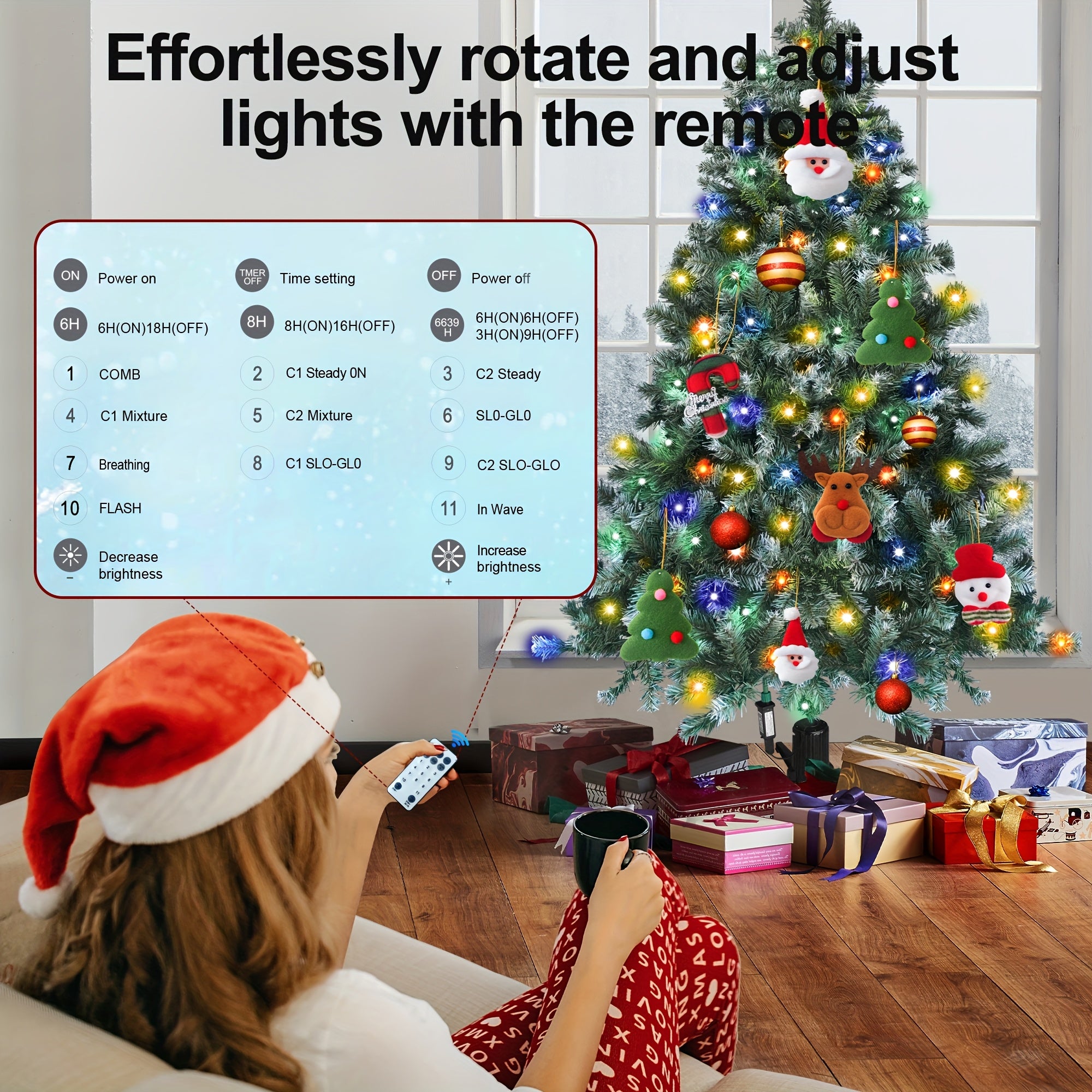 1pc 6.2' RGB LED Rotating Christmas Tree - 360° View, Festive Plastic Nativity-Themed, 110V US Plug, Stake Mount, No Feathers, Holiday Decor for Home & Celebrations