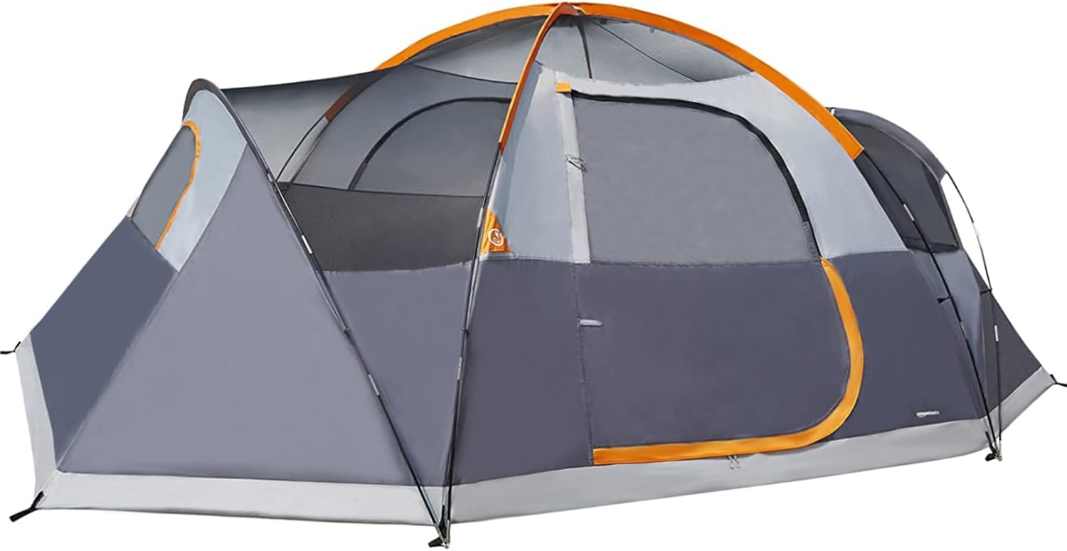 Amazon Basics Camping Tent, 3-Season Dome Design with Rainfly