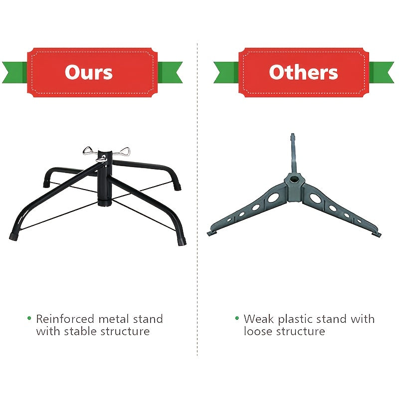 6.5-foot High-quality Artificial Christmas Tree, Easy To Assemble, Equipped With A Metal Base, Perfect For Holiday Parties And Families, Decorating The Christmas Tree Together