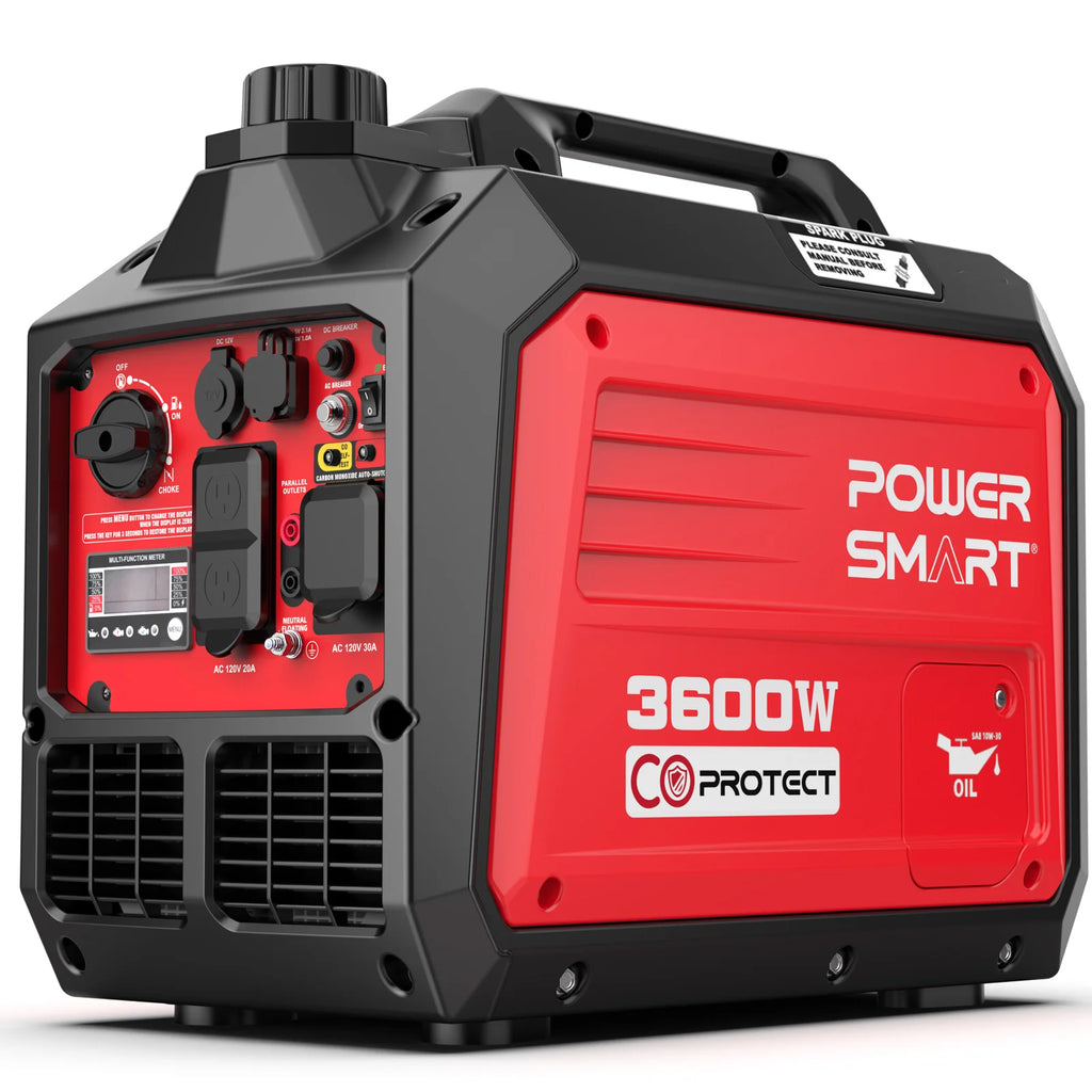 PowerSmart Generator, Camping Gear and Equipment, 3600 Watt Super Quiet Portable Inverter Generator,Gas Powered, RV Ready