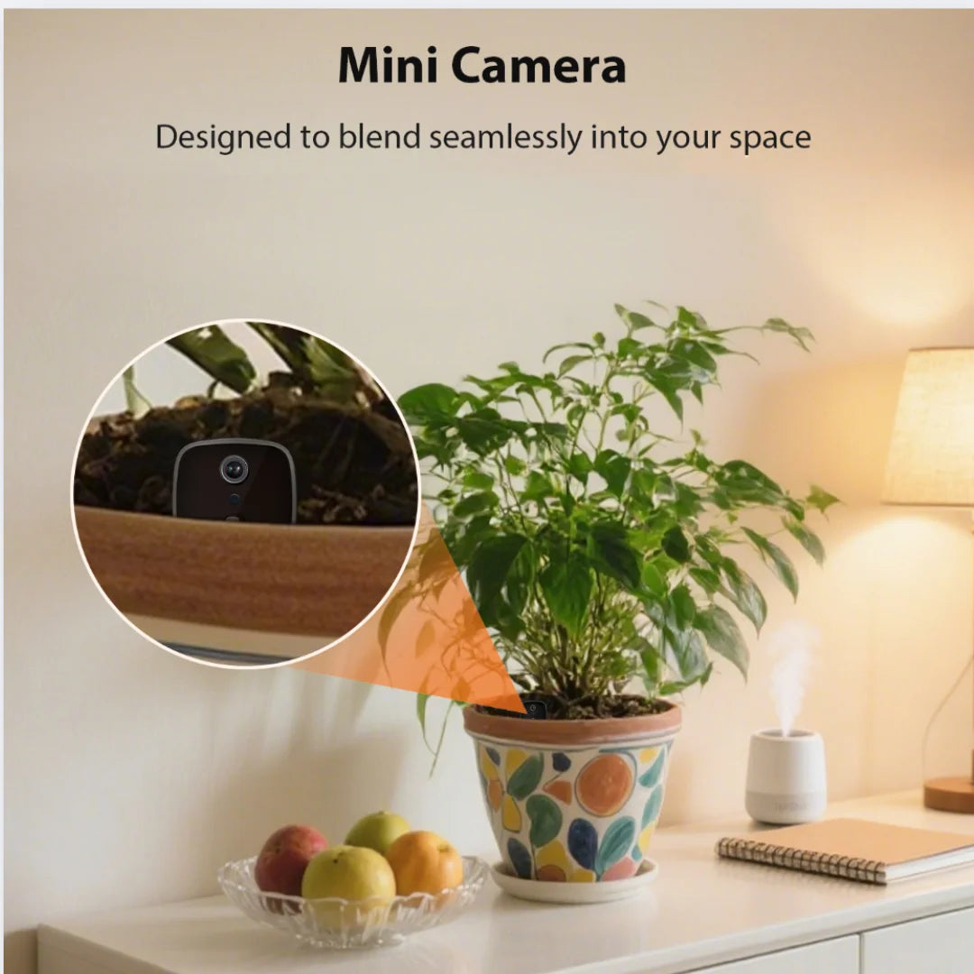 Mini 4G Wireless Security Camera with SIM Card, Battery Powered, Night Vision, Human Detection, Indoor Outdoor Use Hidden Cam