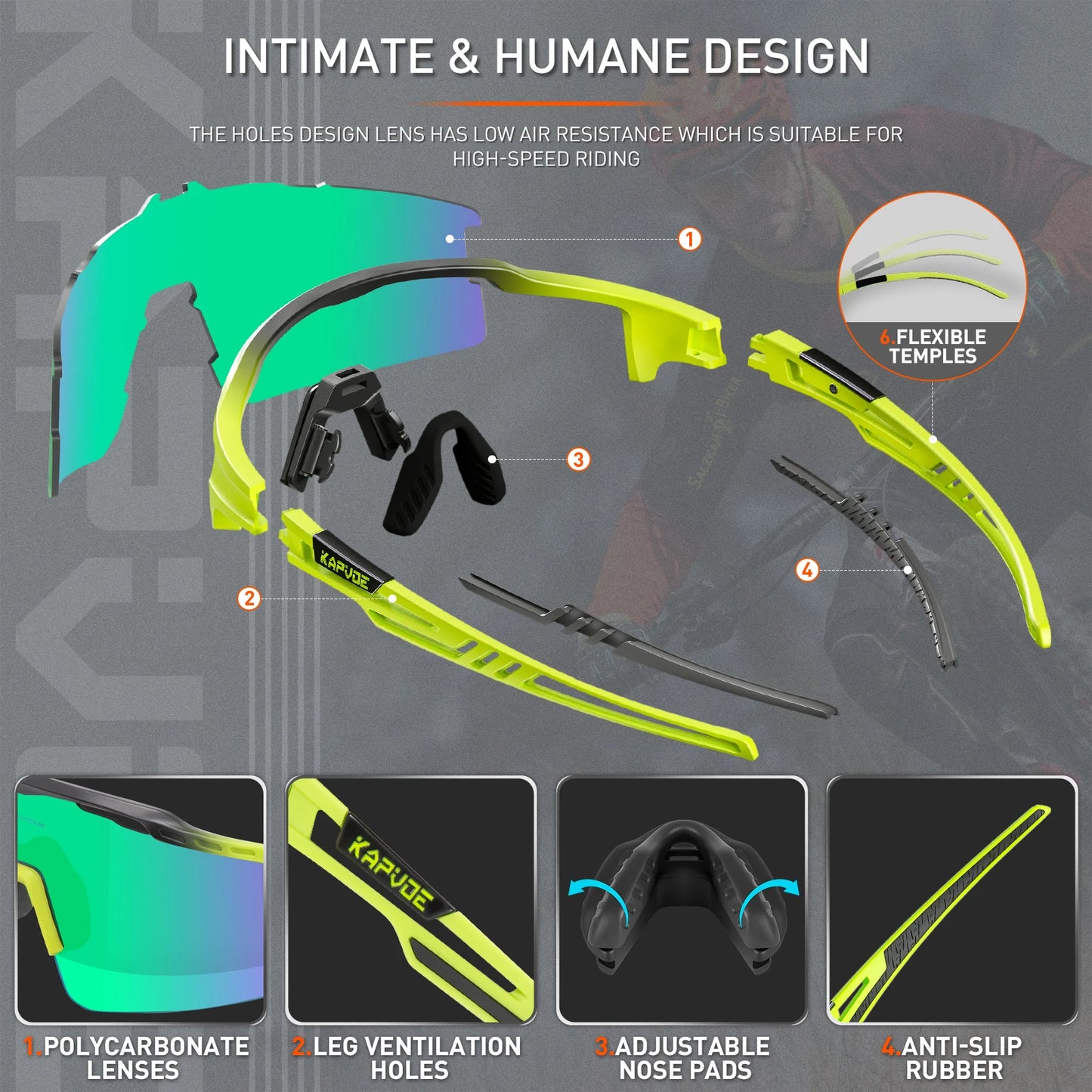 Cycling Sunglasses UV400 Cycling Glasses Polarized Built-in Myopia Frame Man Bicycle Eyewear Outdoor MTB Bike Goggles