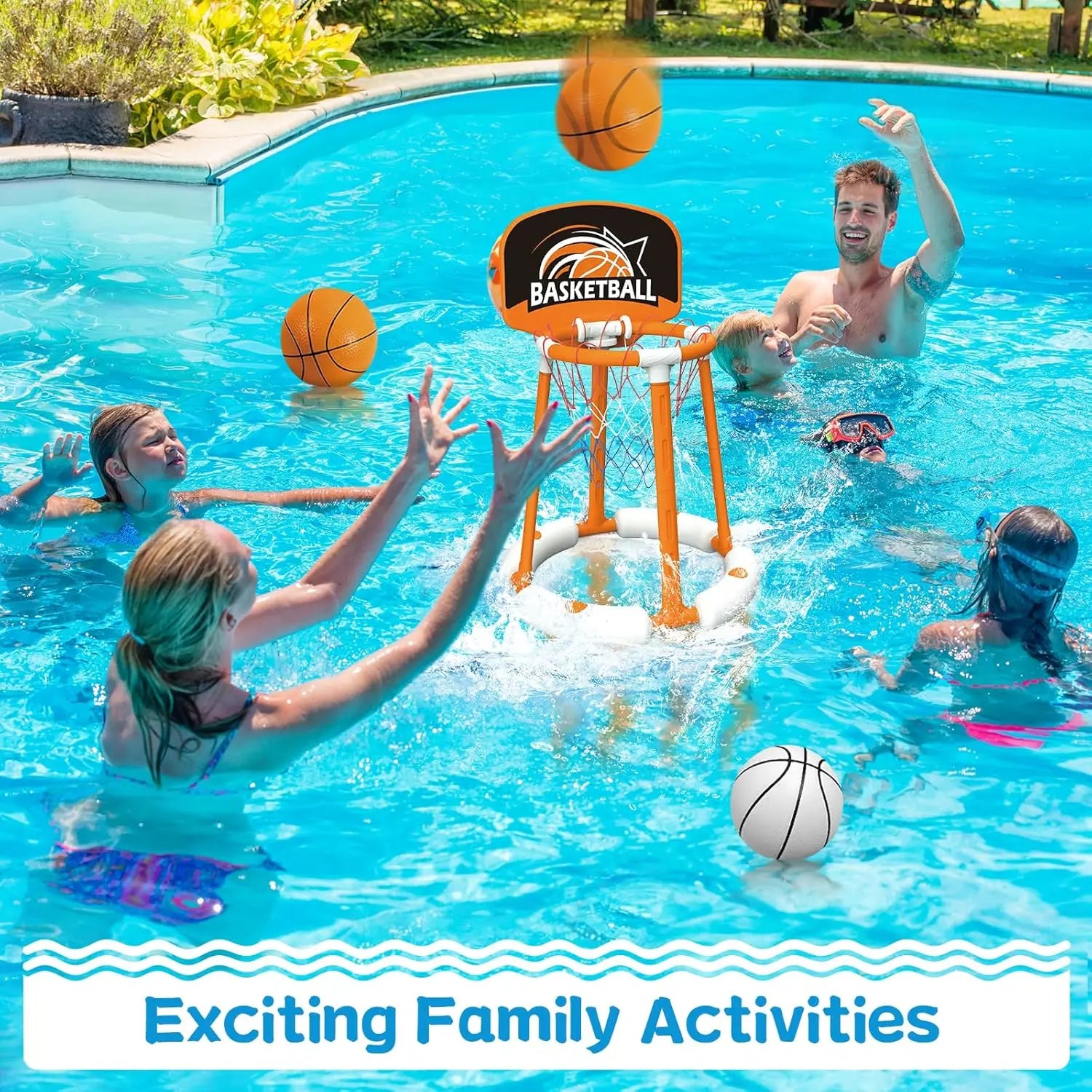 Waterpool Basketball Hoop Toy for Pools & Water Fun