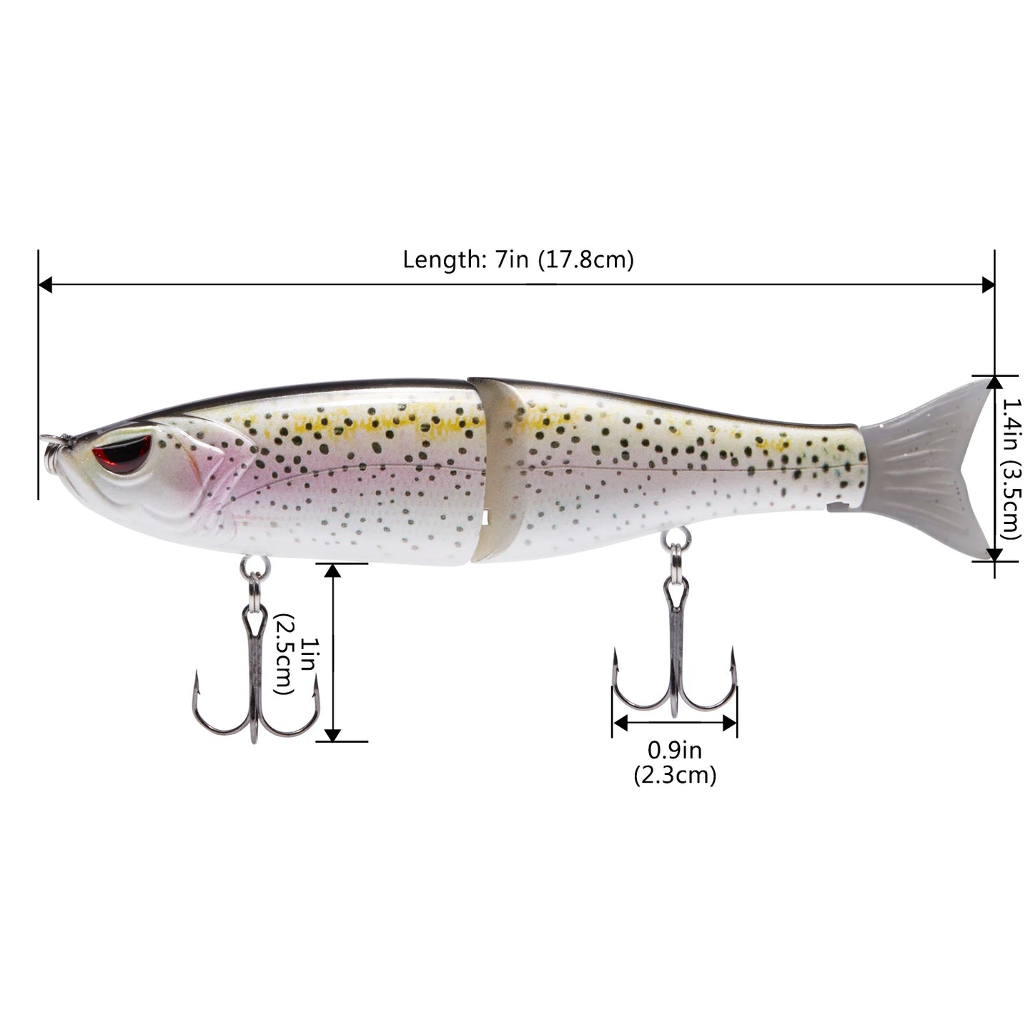 Swimbaits Pike Trout Glide Baits Minnow Hard Bass Fishing Lure 7in/2.2oz 4.5in/0.65oz