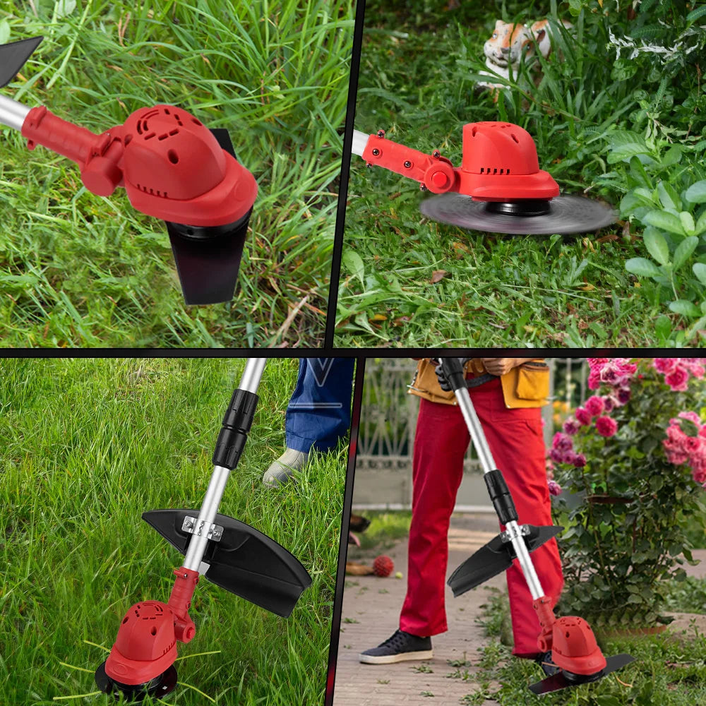 Cordless Brushless Electric Lawn Mower 10" Grass Trimmer Foldable Adjustable Garden Cutter Tool For Makita Battery Pin