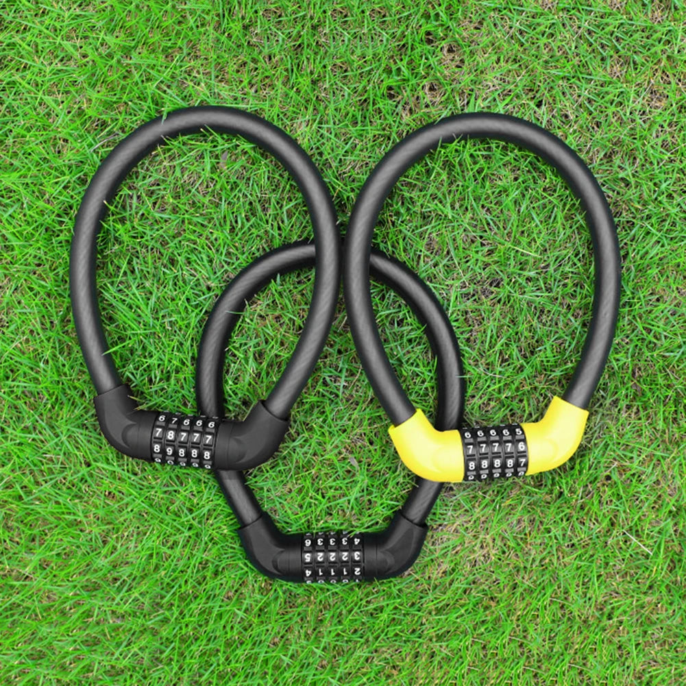 Bicycle Wire Locks 5-Digit Code Bike Motorcycle Security Combination Steel Cable Lock Road Bicycle Accessories