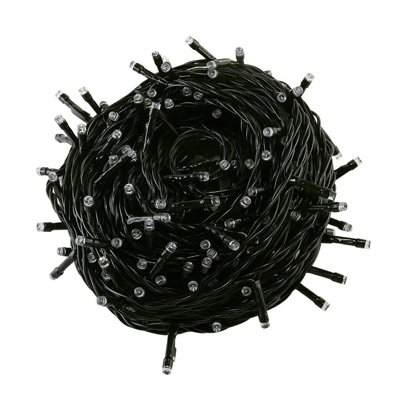 20M Black line Outdoor LED String Lights Garland 220V/110V Waterproof Fairy Light Christmas Wedding Party Holiday Garden Decor