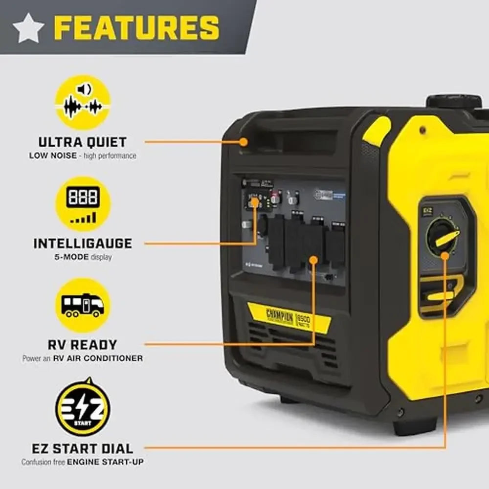 6500-Watt RV Ready Portable Inverter Generator with Quiet Technology and CO Shield