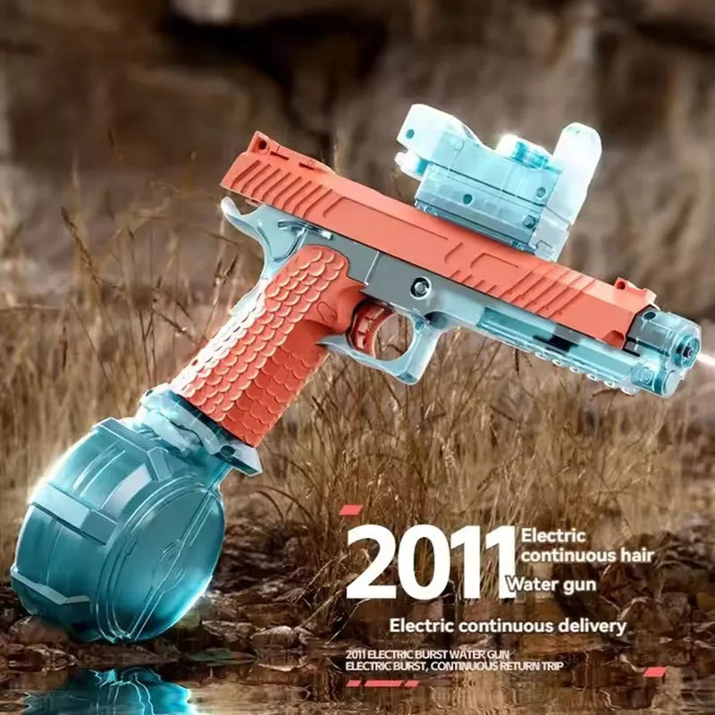 Electric Water Gun Automatic Squirt Guns with 434CC Large Capacity 32FT Range Powerful Sprinkler Summer Beach Pa