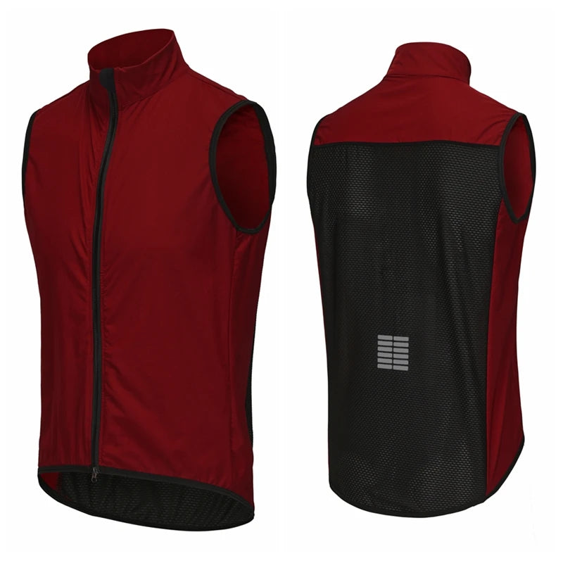 Men Jerseys Windproof Waterproof Lightweight Cycling Sleeveless Jacket Mtb Bike Uniform Bicycle Jersey Clothing Vest