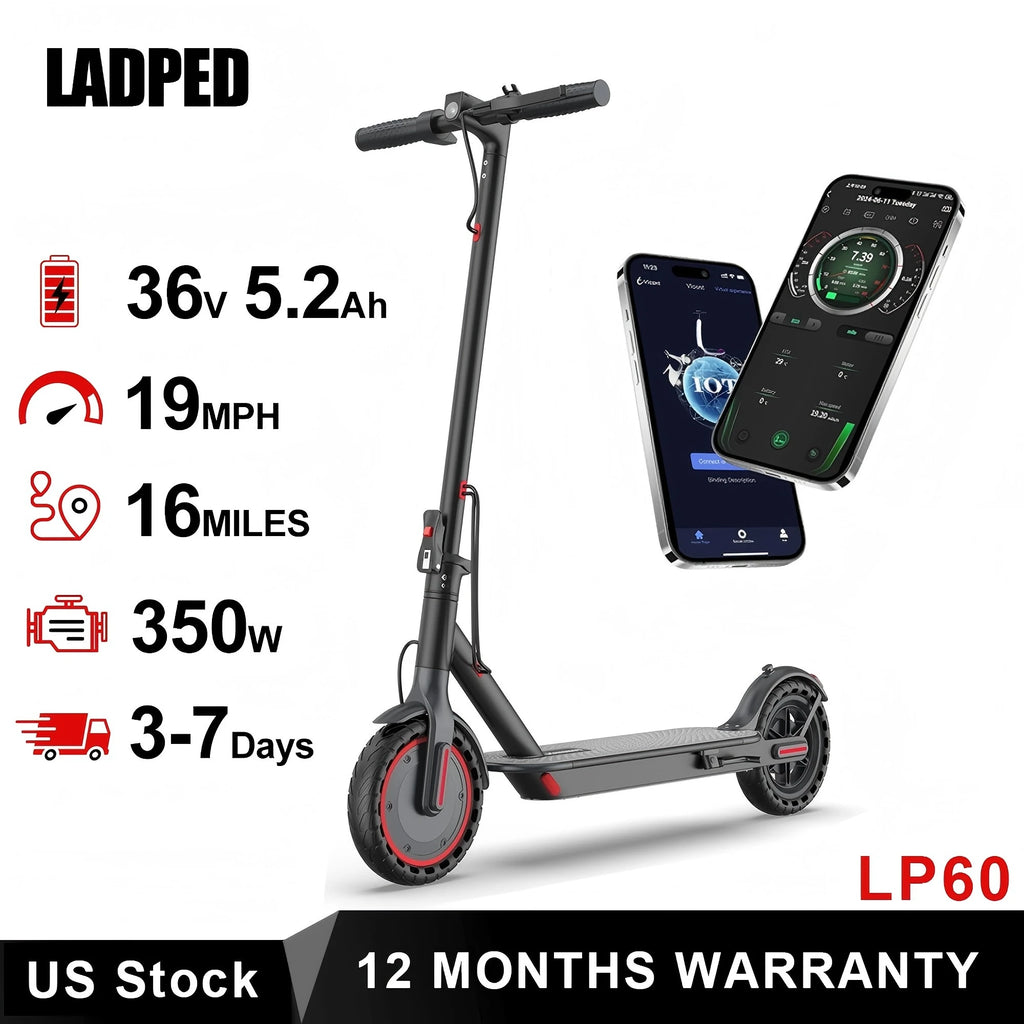 Electric Scooter 350W 19mph APP Smart Control Scooter 8.5inch tire Folding Electric Scooter 16miles Max Range for Adult