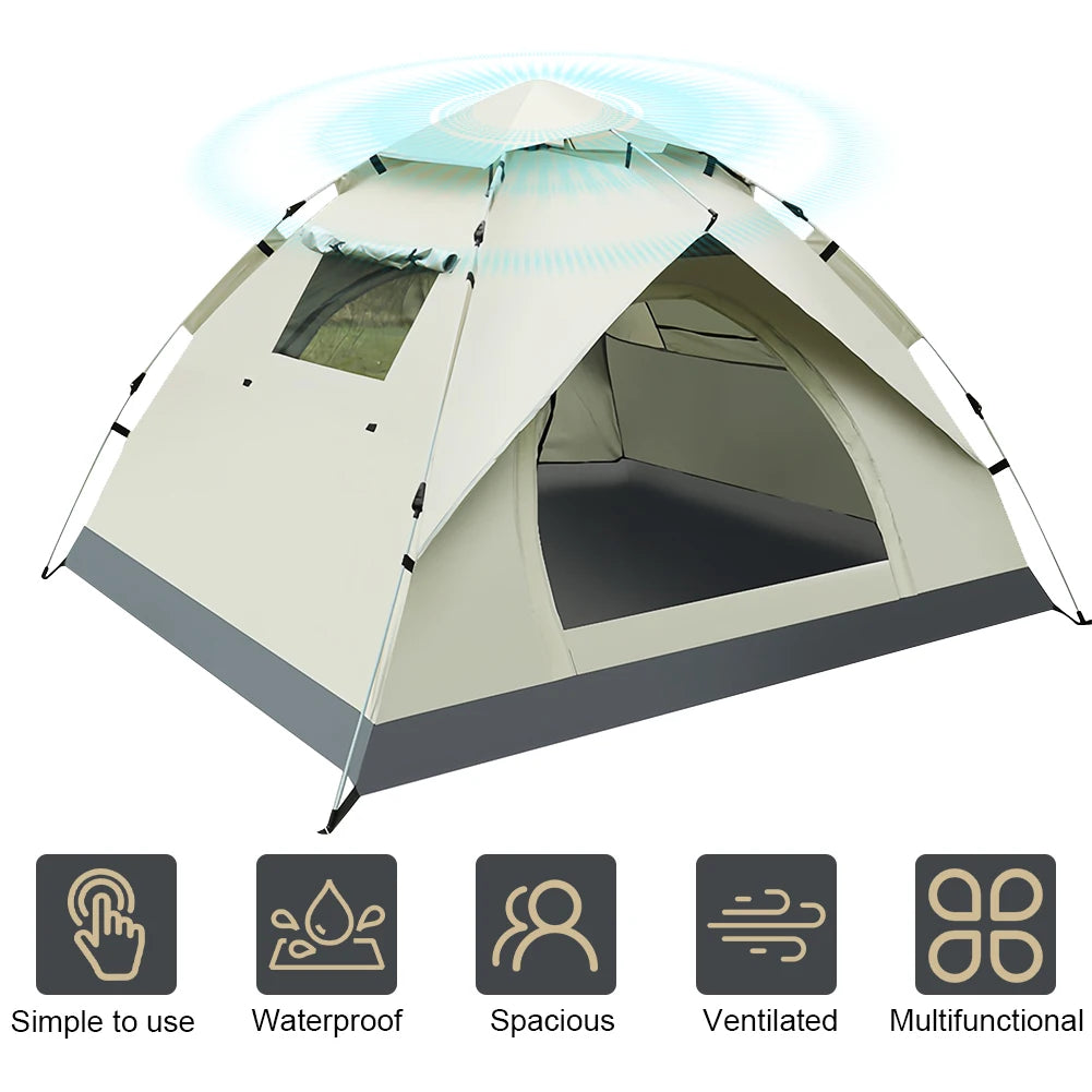 Fully Automatic Portable Tent Lightweight Easy Set Up Tent Waterproof Quick Open Tent for Hiking Backpacking Camping