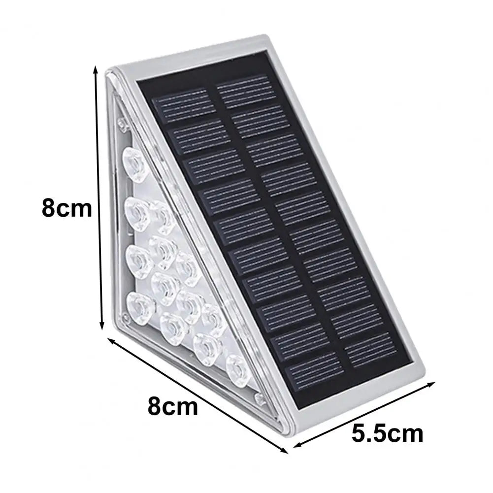 2Pcs Outdoor Step Light Solar Deck Lamp High Brightness Waterproof No Wiring Required Easy to Install Solar Outdoor Light LED Pathway