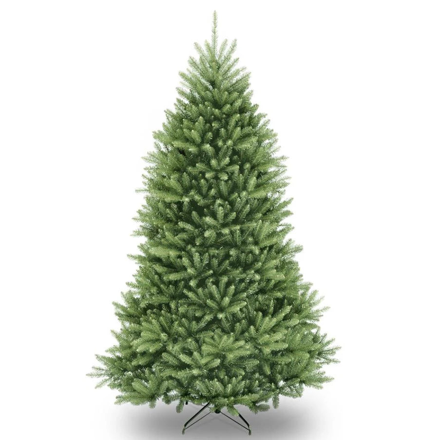 9FT Pre-Lit Artificial Christmas Tree, Fraser Fir, 4 Colors Led, 3380 Branch Tips, Xmas Tree for Home Office Decor
