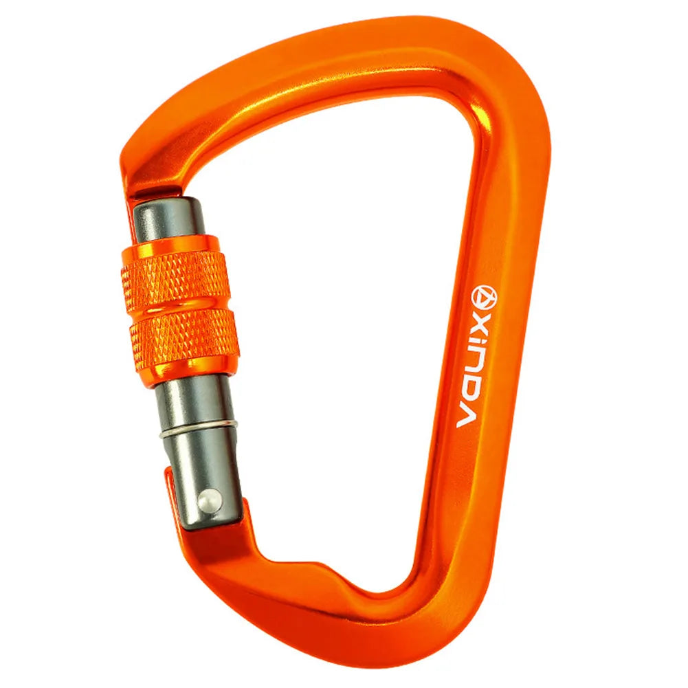 Climbing Carabiner Heavy Duty D-Shaped Carabiners Mountain Caribiniers for Rock Climbing Rappelling and Mountaineering