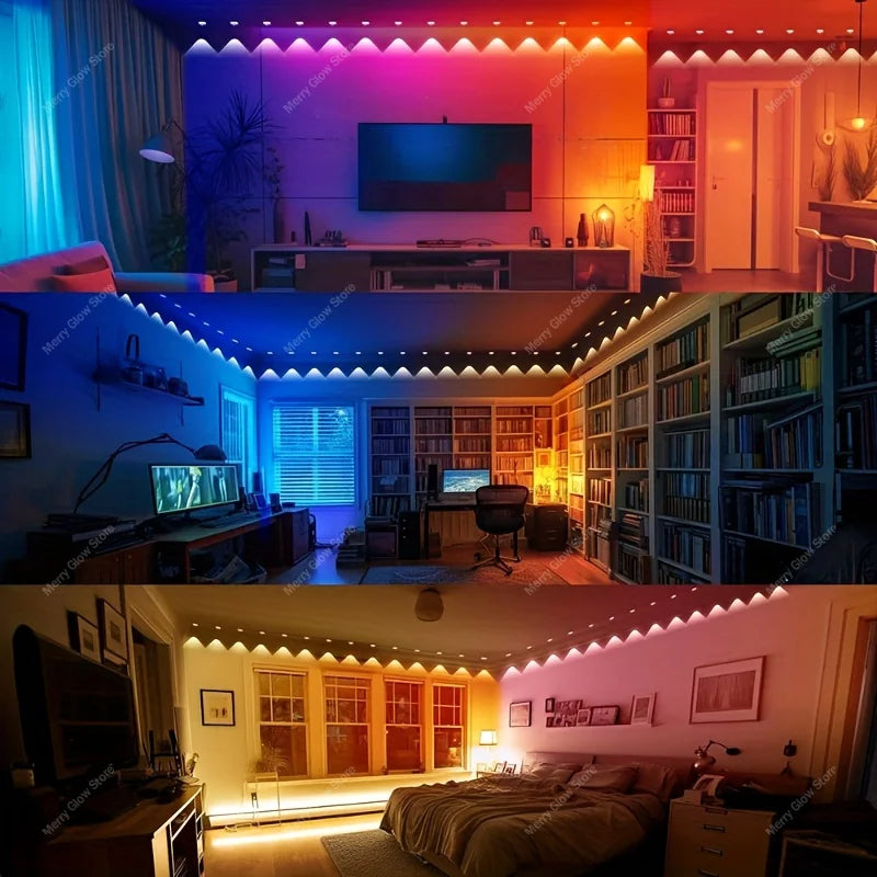 Permanent Outdoor Lights 200FT/60M Waterproof Eaves Lights Bluetooth App Timer Function Multiple Scene Modes For Christmas Decor