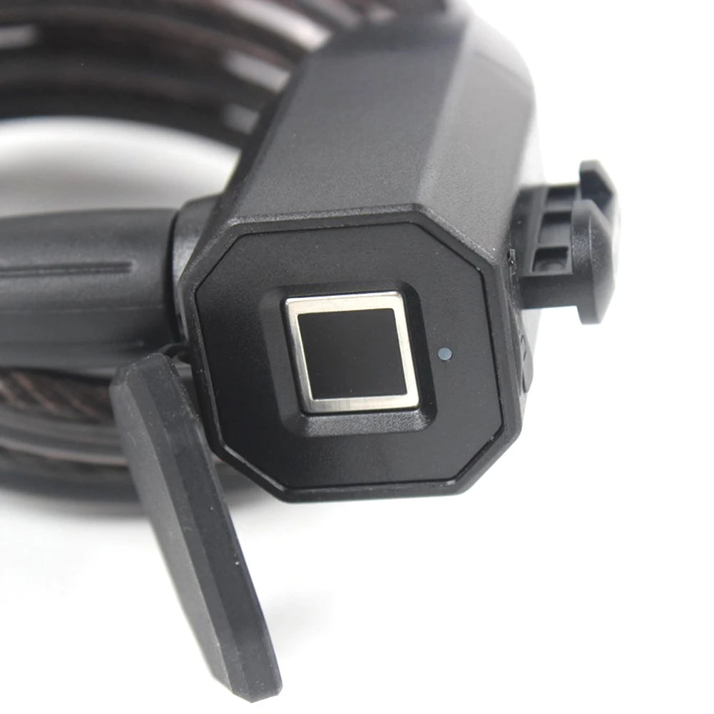 Fingerprint Bicycle Lock USB Charging Keyless Motorcycle Security Lock 1200mm Long MTB Road Bike Lock for Electric Bike Scooter