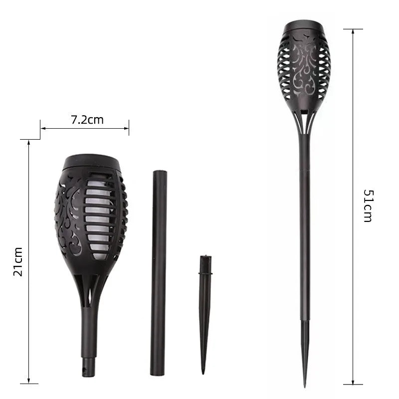 12LED Solar Flame Torch Light Flickering Light Waterproof Outdoor Garden Decoration Landscape Lawn Path Yard Patio Floor Lamps