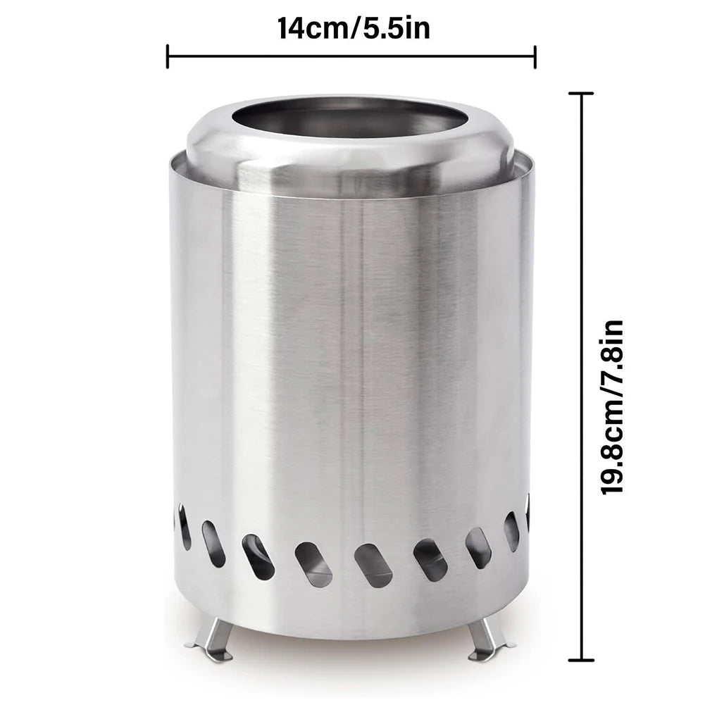 Mini Tabletop Firepit Stainless Steel Indoor Outdoor Table Top Firepit Portable Mini Stove for Outside Patio Camping