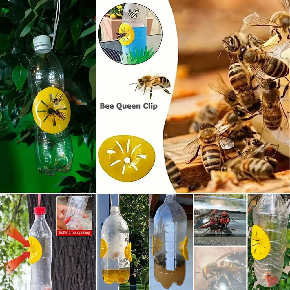 5Pcs Wasp Trap Catcher Reusable Flying Insects Funnel Trap Flower Shape Portable Wasp Catcher Garden Pest Control Tool