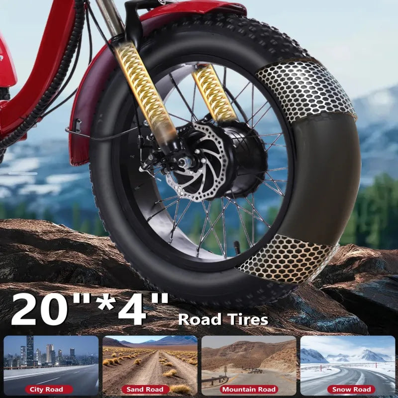 Electric Tricycle for Adults,500W Electric Trike,Electric Bicycle,20"x4.0"Fat Tire Electric Trike Fat Tire 3 Wheel electric bike