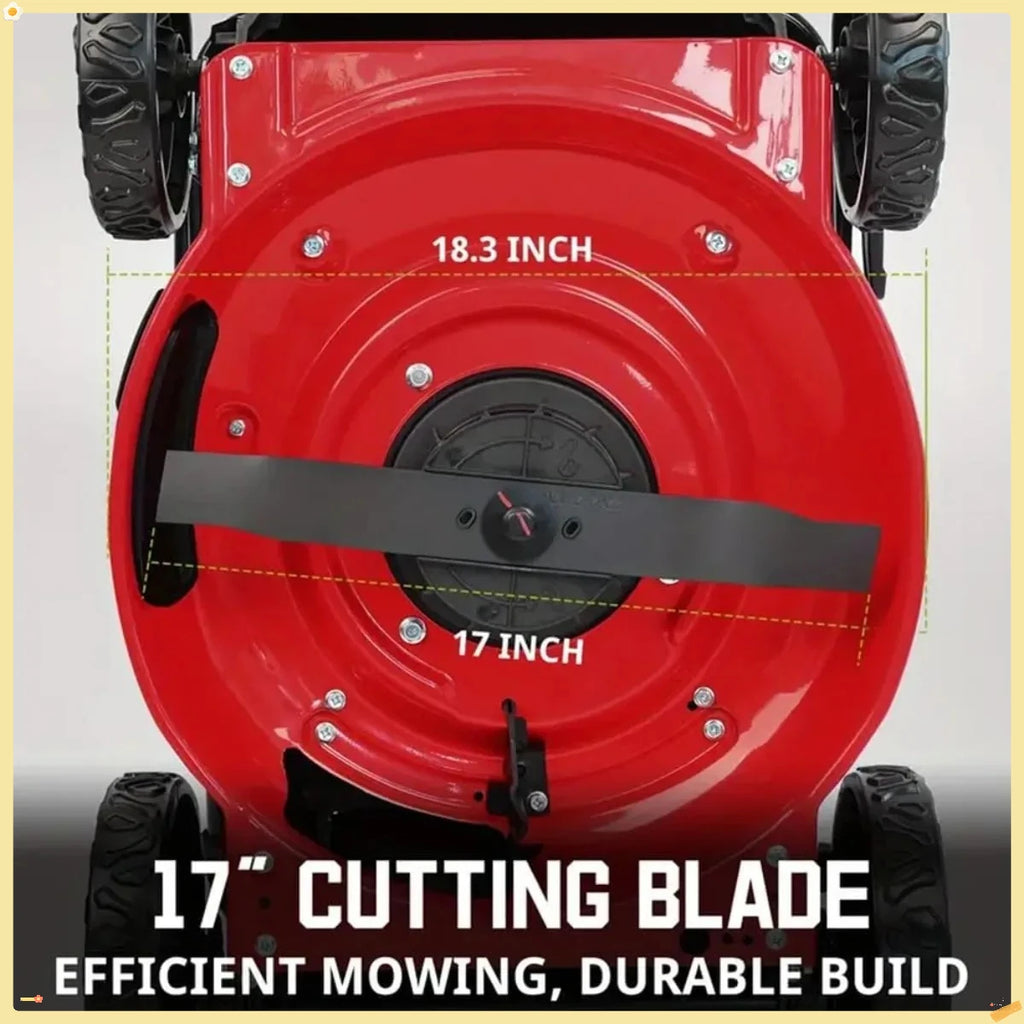 17" Electric Lawn Mower 40V Cordless Mower, 3-in-1 Brushless Push Lawn Mower with 4.0Ah Battery & Charger, Lightweight