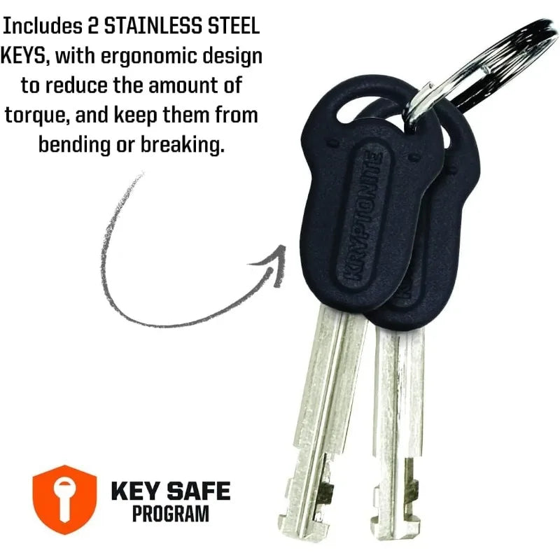 Bike Chain Lock,3 Feet Long Heavy Duty Anti-Theft Sold Secure Gold Bicycle Chain Lock with Keys for Bike