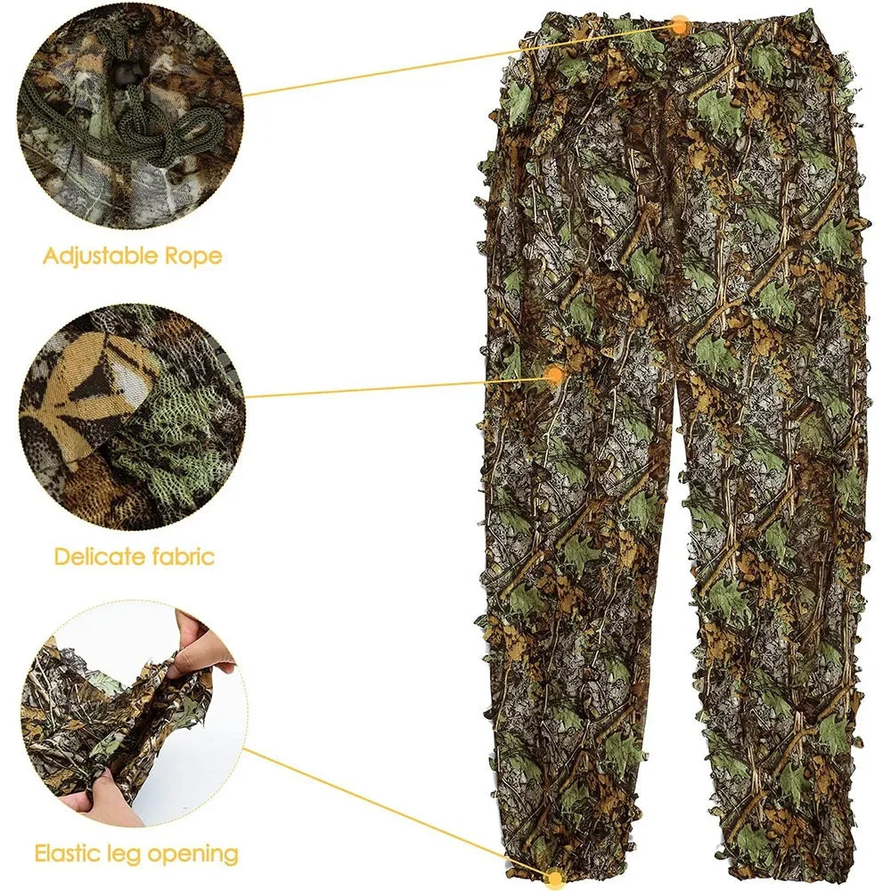 Suit Tactical Outdoor Camouflage Clothes Leafy Bionic Jungle CS Shooting Suits Combat Clothes Set For Holiday Party