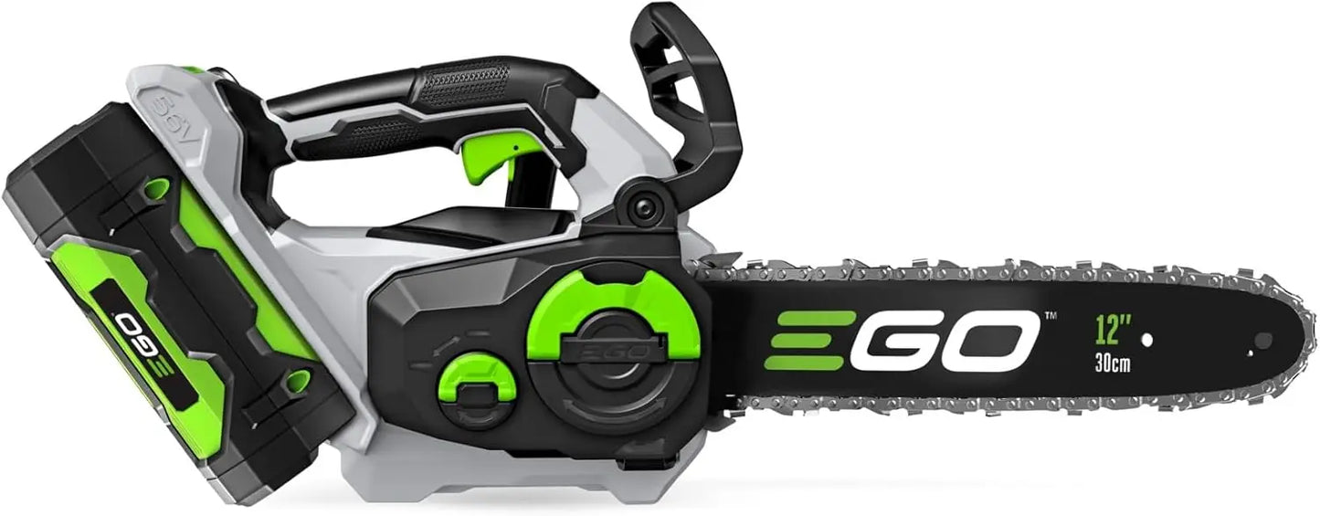 Chain Saw, 12" Battery Powered Chainsaw, Electric Cordless, Includes 56V 2.5Ah Battery and Charger - CS1201