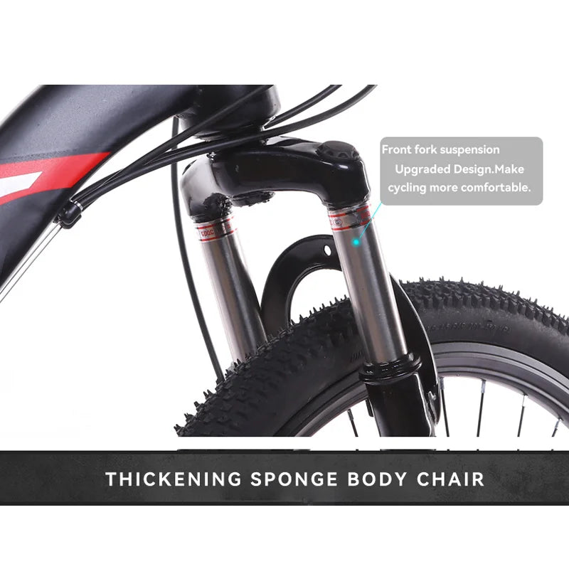 26" Bike, Speed-variable,Adjustable Seat,Chain Drive,Rigid Frame,Oil Spring Fork,Front And Rear Mechanical Disc Brakes.