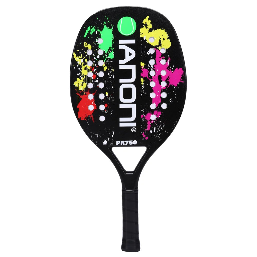 Beach Tennis Racket,Carbon Fiber Grit Face with EVA Memory Foam Core Beach Tennis Racket