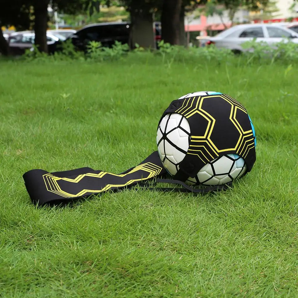 Football Kick Throw Solo Practice Training Aid Control Skills Adjustable Soccer Training Elastic Belt Sports Auxiliary Equipment