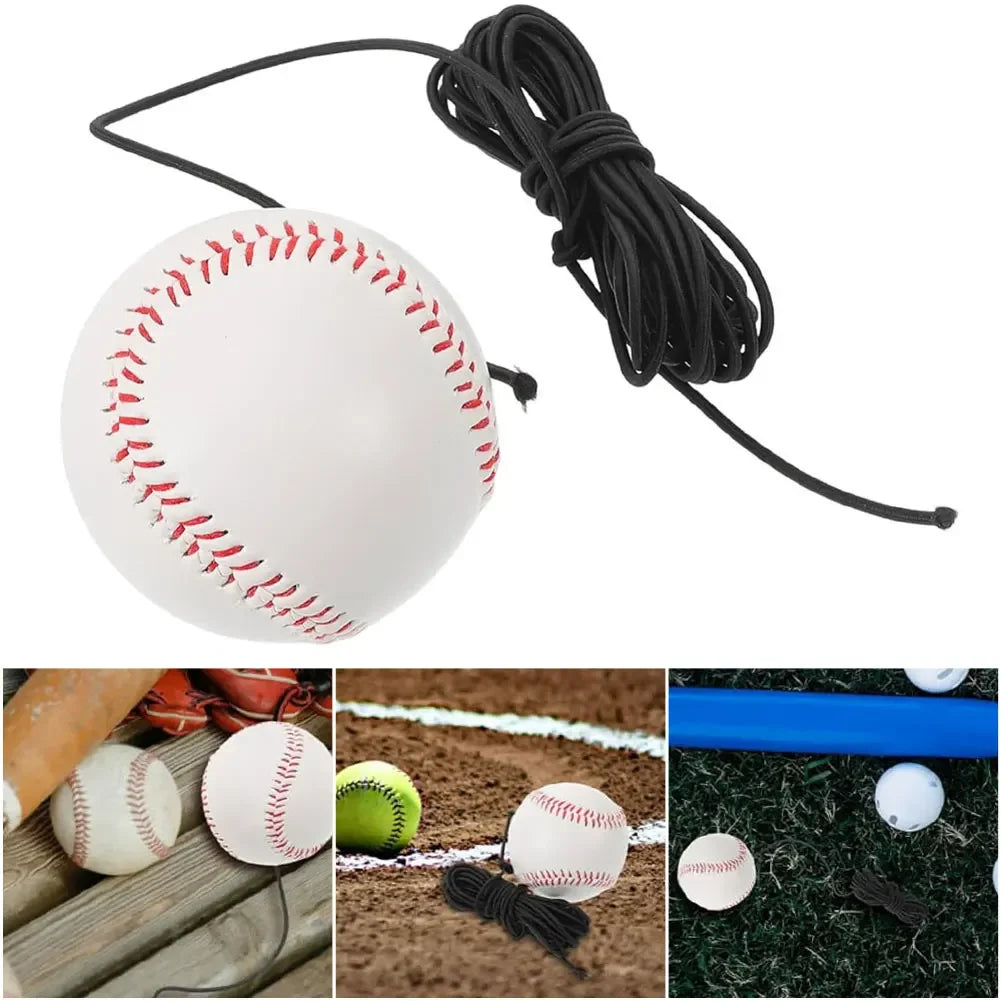 Hitting Practice Equipment with Elastic Rope Batting Swing Trainer Baseball & Softball Training Aid for Baseball & Softball