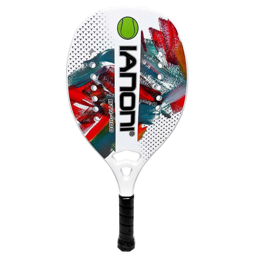 Tennis Racket,Carbon Fiber Grit Face with EVA Memory Foam Core Beach Tennis Racket
